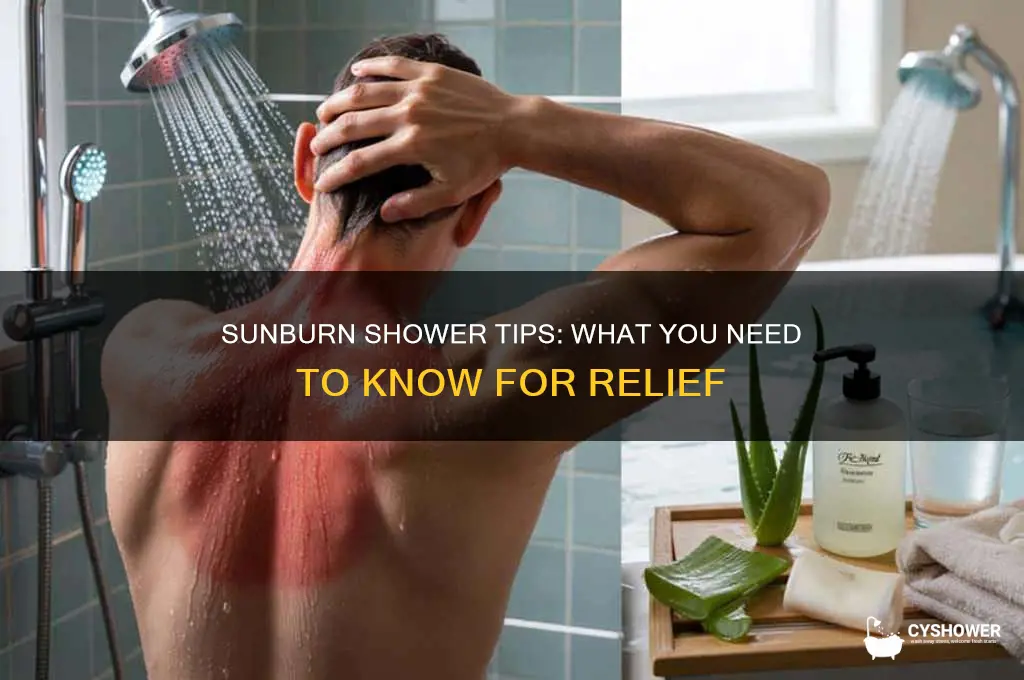 can you take a shower with a sunburn