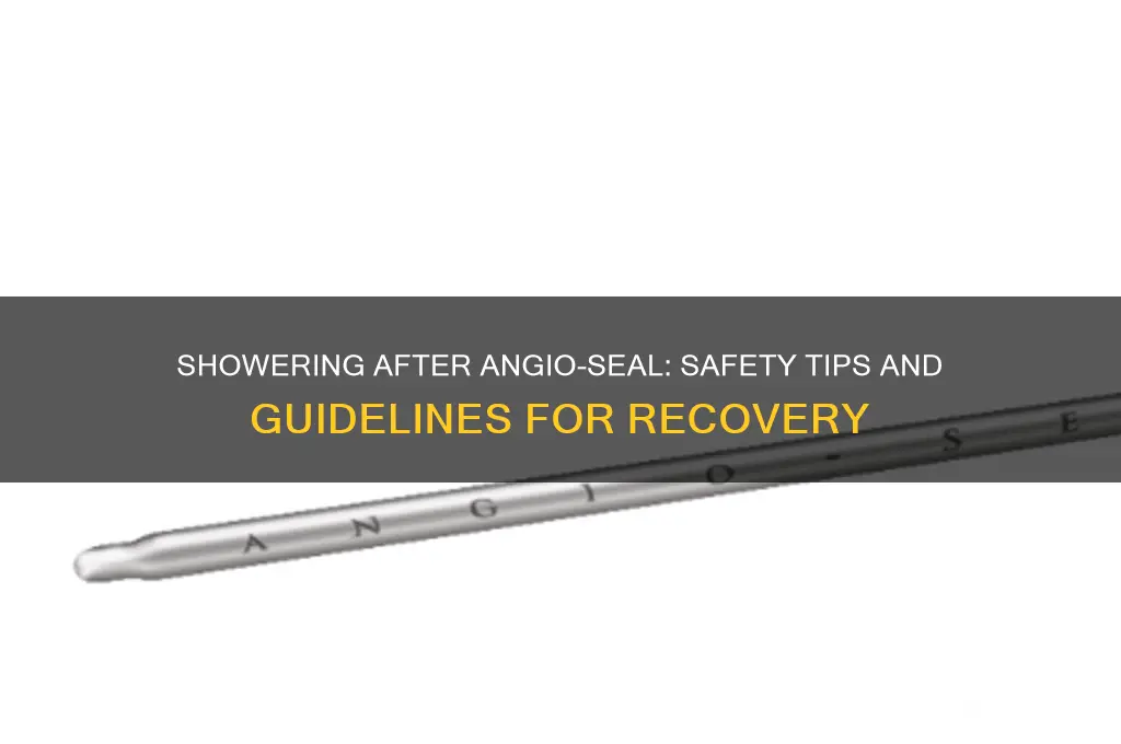 can you take a shower with angio seal