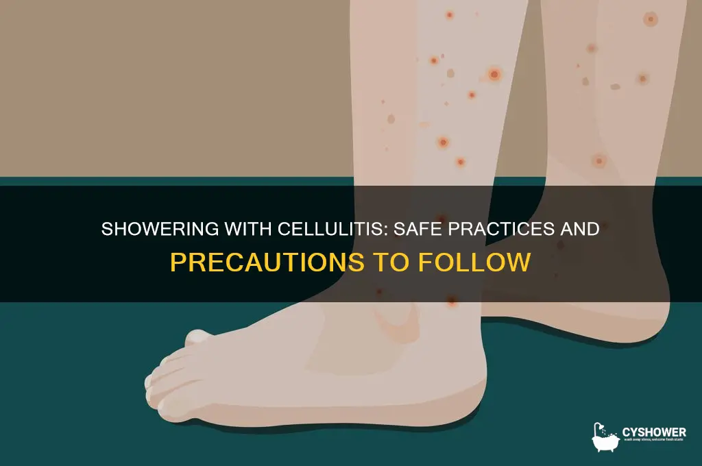 can you take a shower with cellulitis