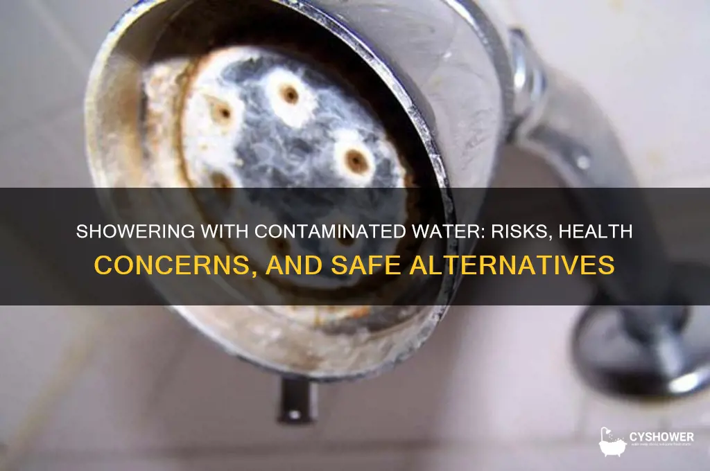 can you take a shower with contaminated water
