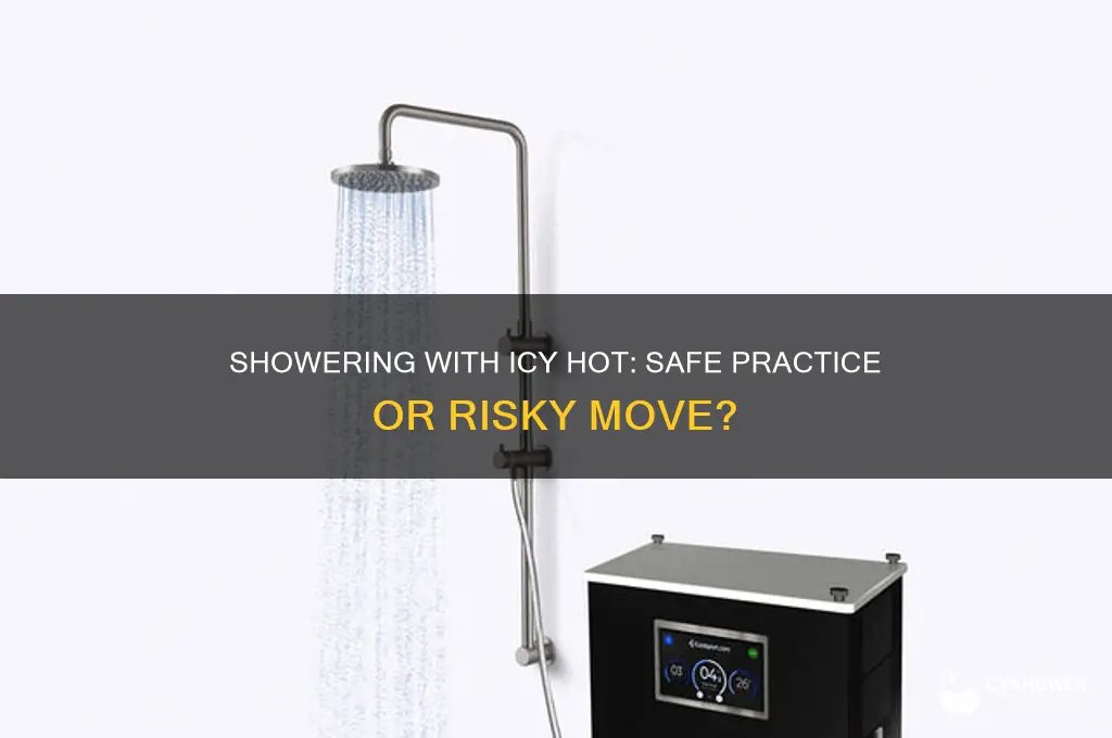 can you take a shower with icy hot on