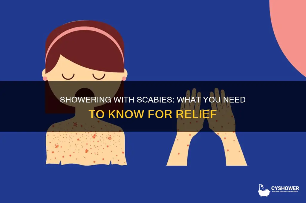 can you take a shower with scabies