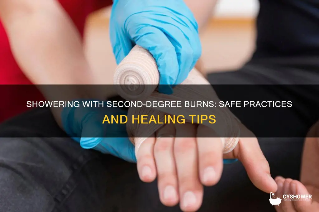 can you take a shower with second degree burns