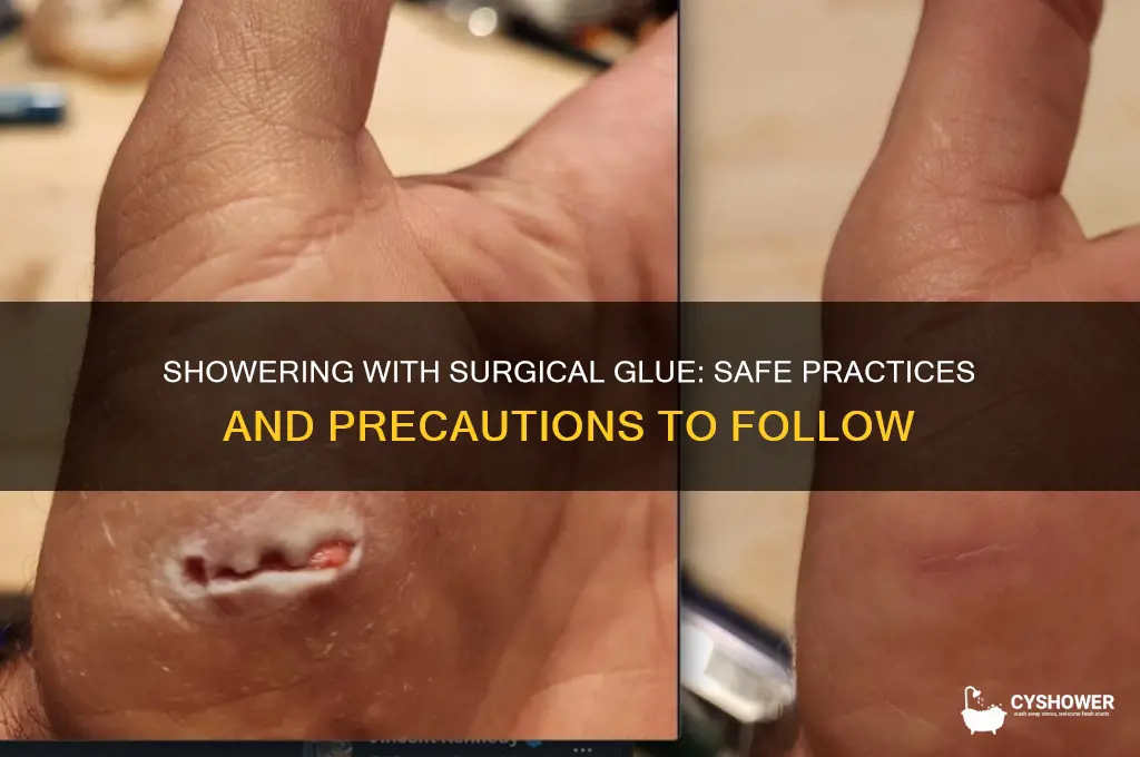 can you take a shower with surgical glue