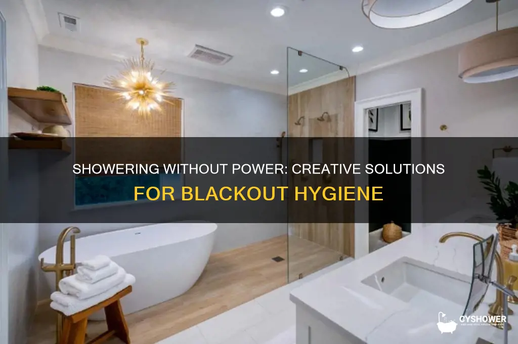 can you take a shower with the power out