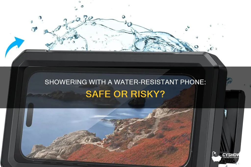 can you take a shower witha water resistant phone