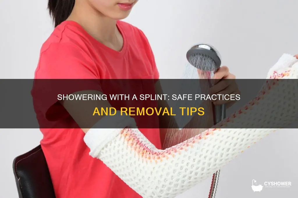 can you take a splint off to shower