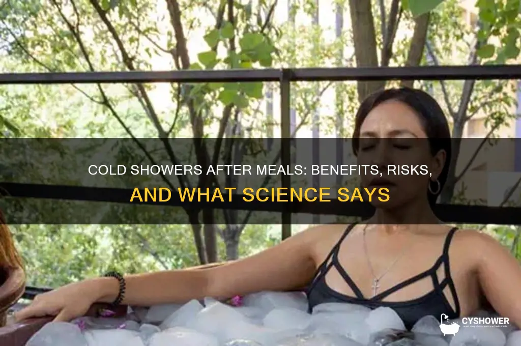 can you take cold shower after eating