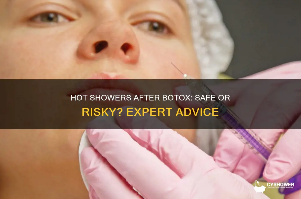 can you take hot shower after botox