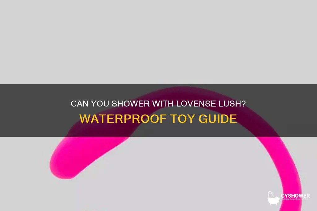 can you take lovense lush into shower
