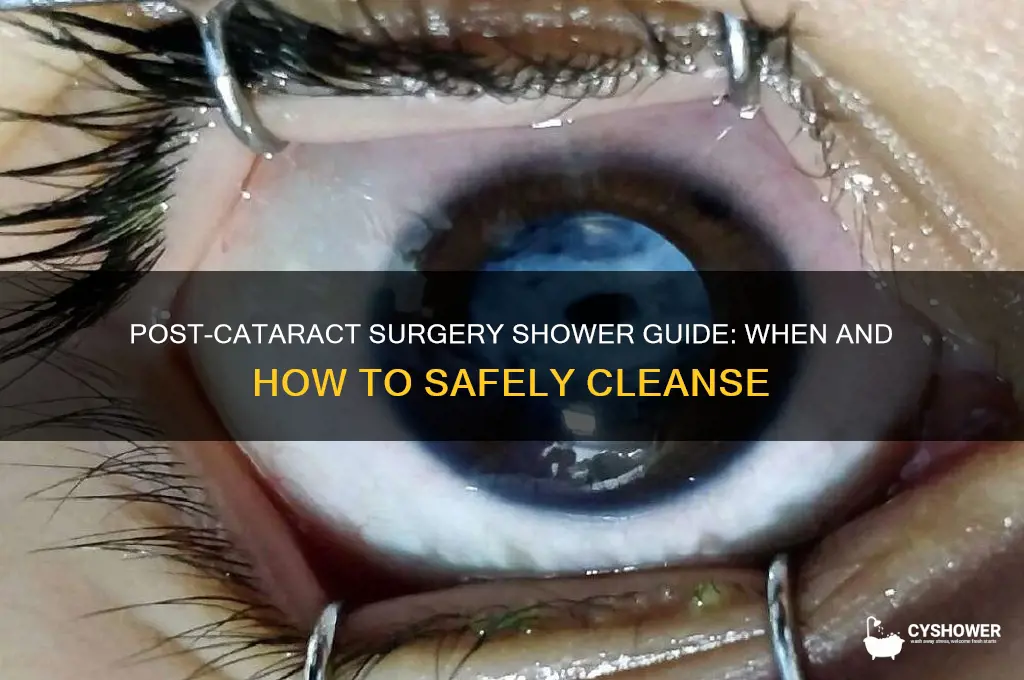 can you take shower after cataract surgery