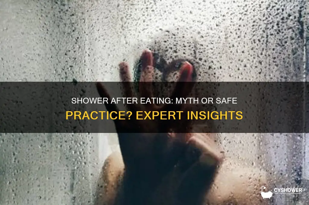 can you take shower after eating