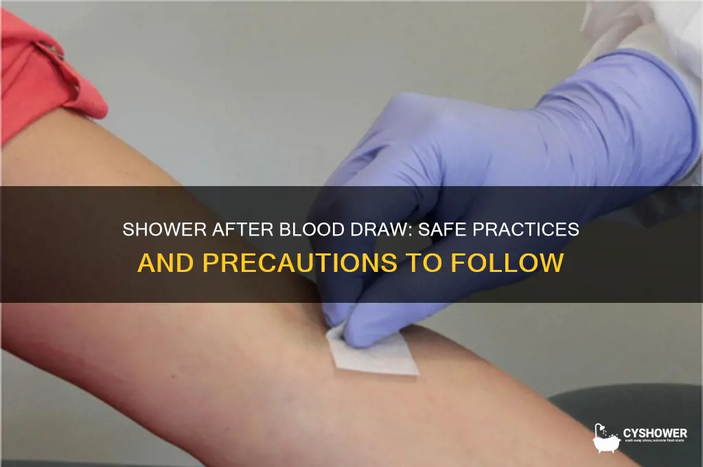 can you take shower after getting blood drawn