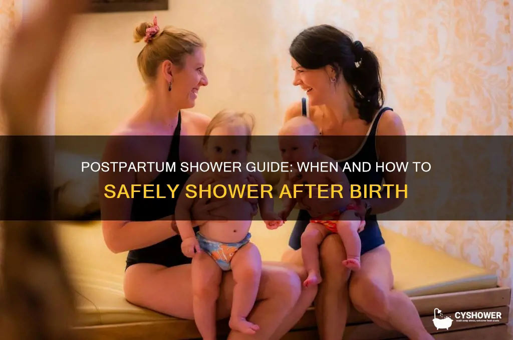 can you take shower after giving birth