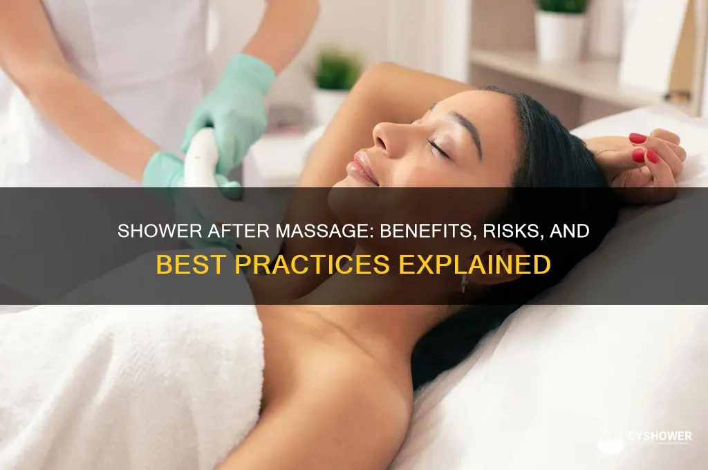 can you take shower after massage