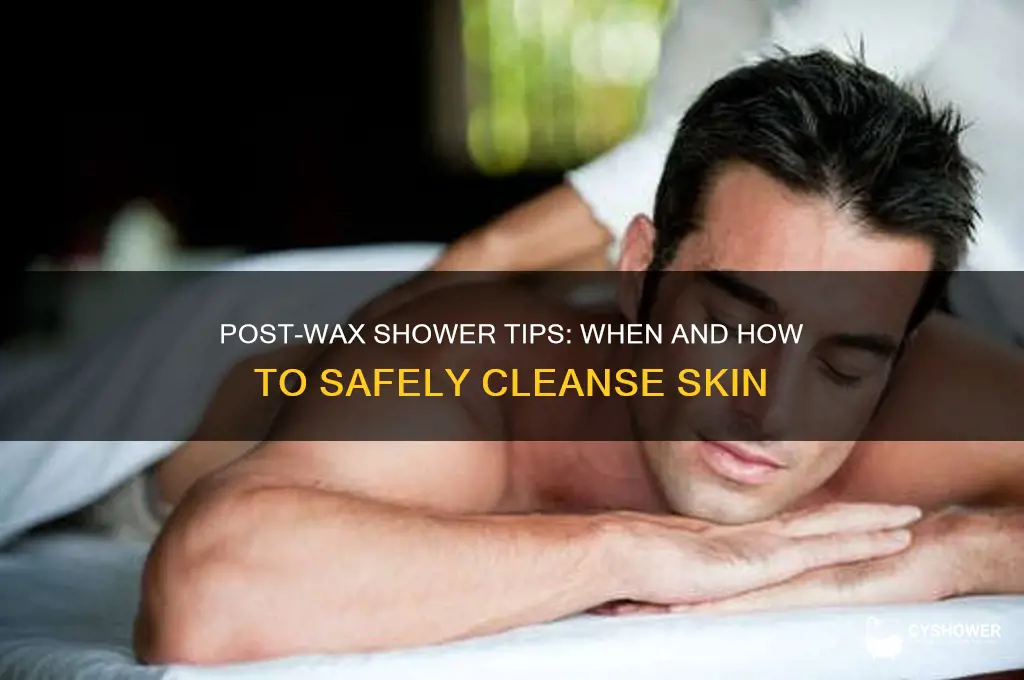 can you take shower after waxing
