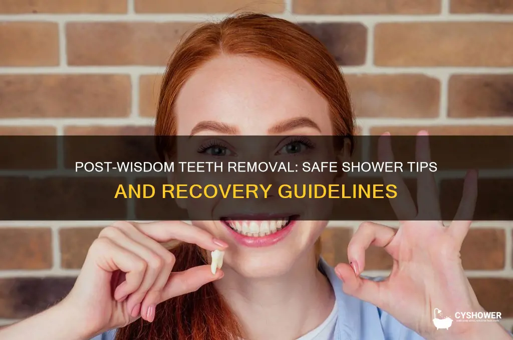 can you take shower after wisdom teeth removal