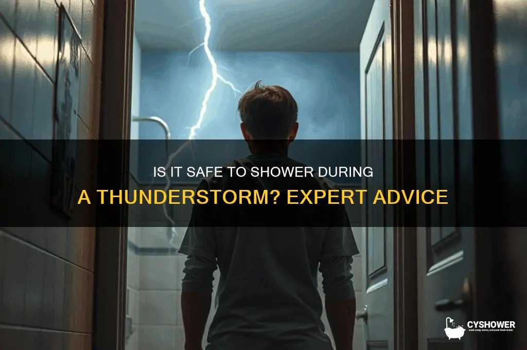 can you take shower during storm