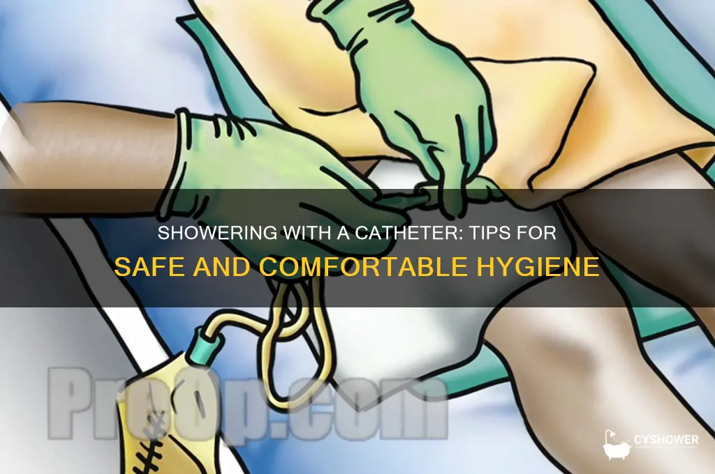 can you take shower with a catherter