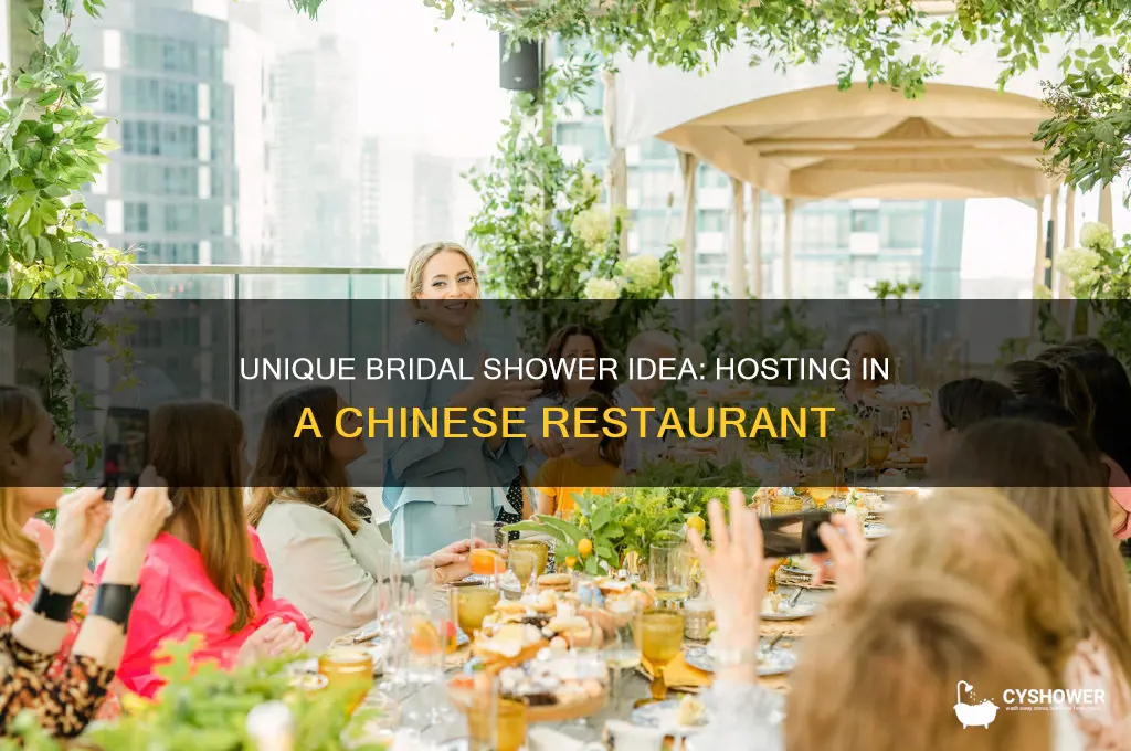 can you throw a bridal shower in a chinese restaurant