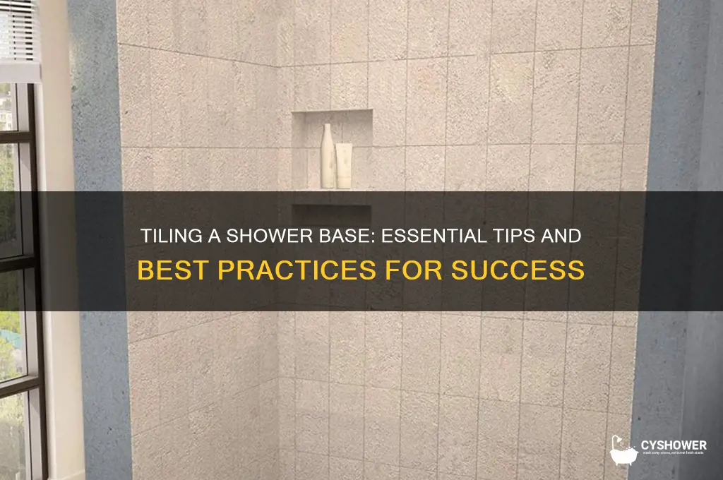 can you tile a shower base