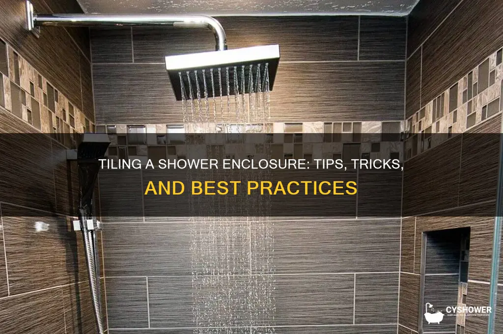 can you tile a shower enclosure