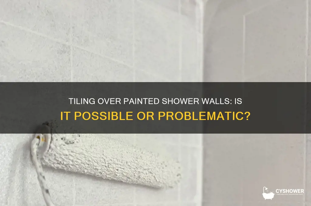 can you tile a shower over paint