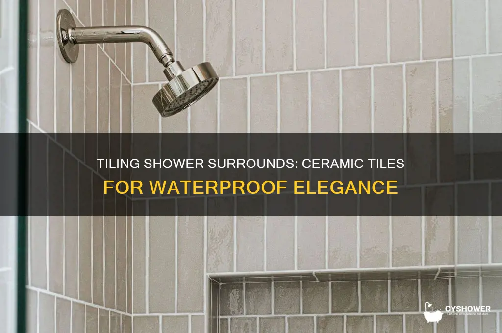 can you tile a shower surround with ceramic tiles
