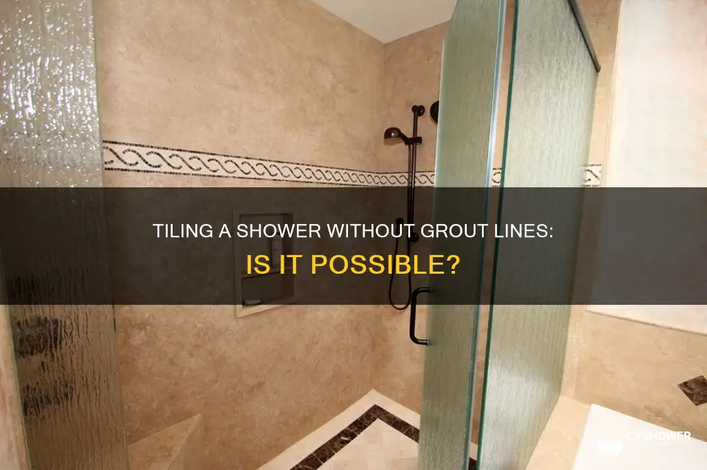 can you tile a shower without grout lines