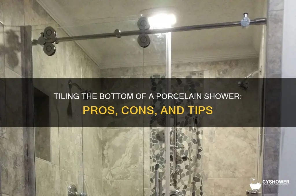 can you tile bottom of porcelain shower
