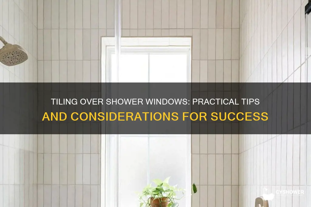 can you tile over a window in a shower