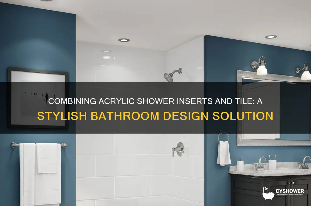 can you use acrylic shower insert and tile together
