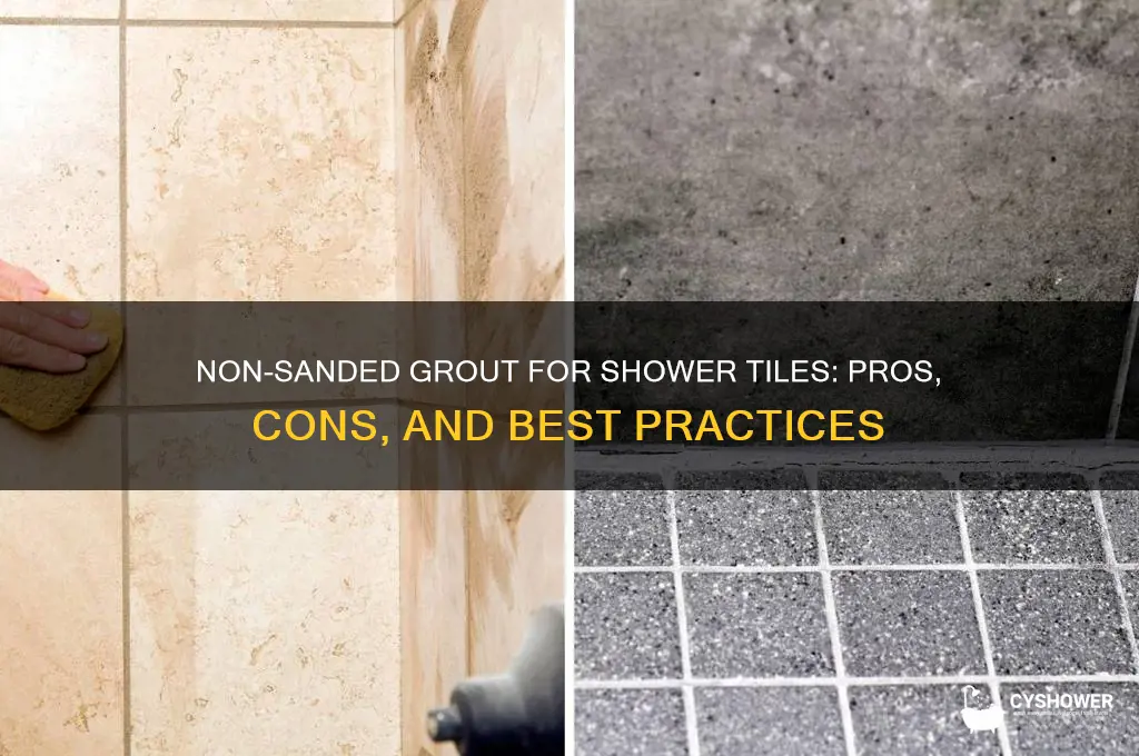 can you use non sanded grout on shower tiles