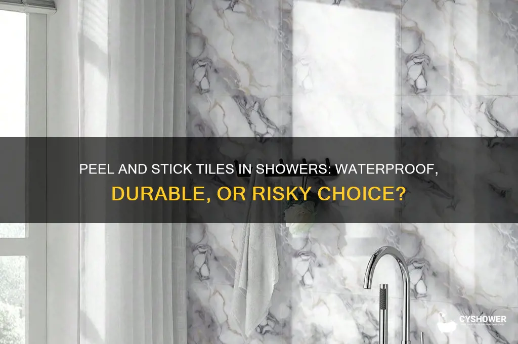 can you use peel and stick tiles in a shower
