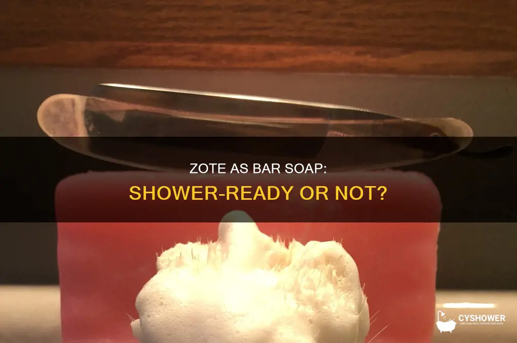 can you use zote as bar soap to take shower