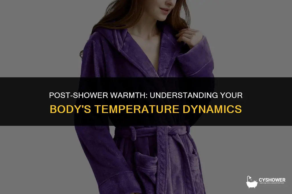 can your body temp go up after a shower