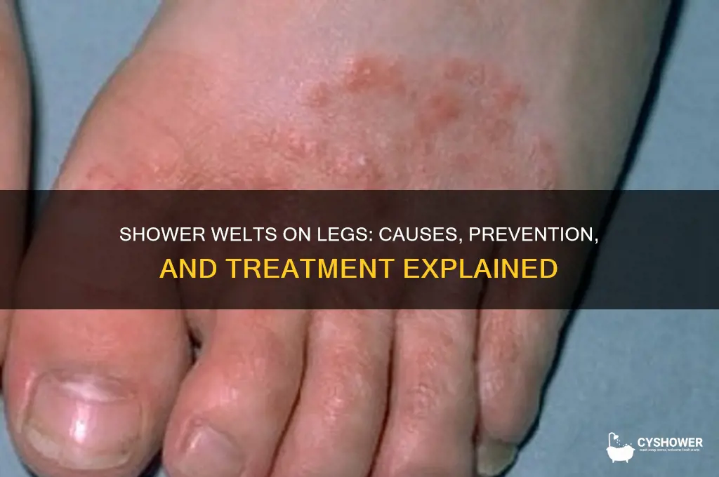 can your legs get welts from the shower
