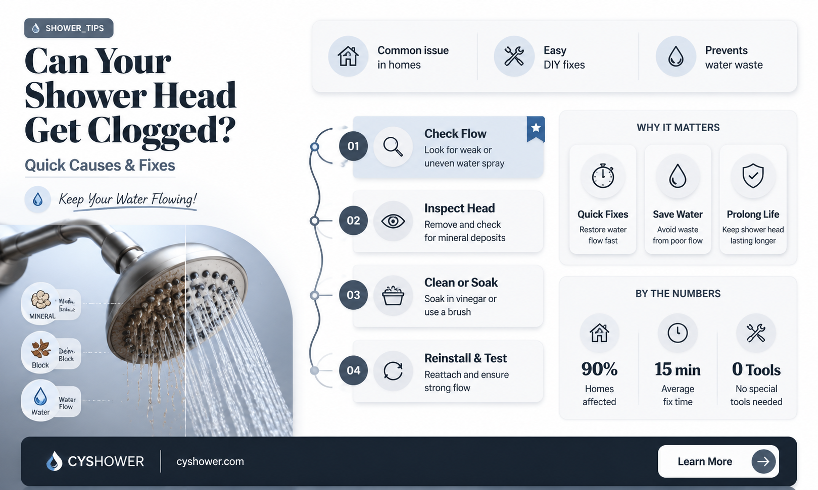 can a shower head be come clogged