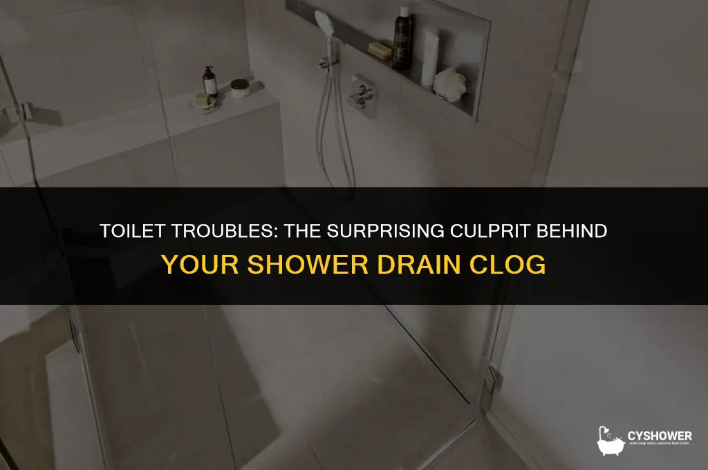 can your toliet cause your shower drain to clog