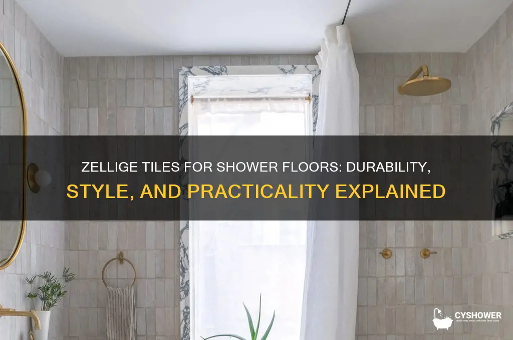 can zellige tiles be used on shower floor