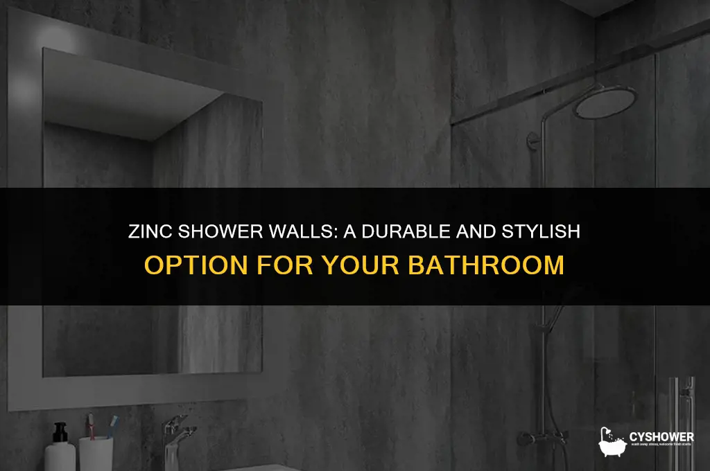can zinc cover shower walls