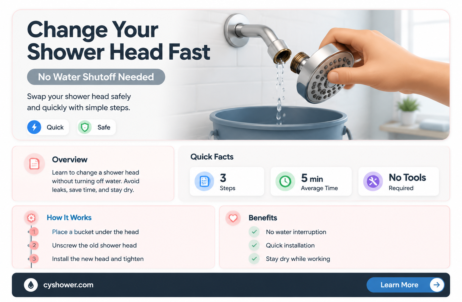 can i change my shower head without turning off water