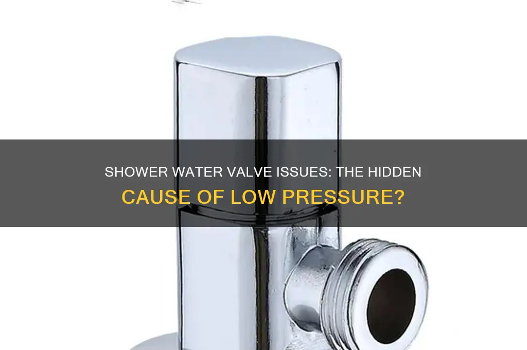 could a water valve for shower cause low pressure