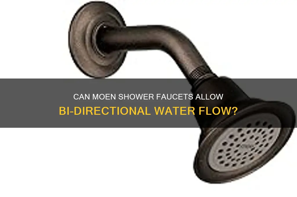 could moen shower faucet let water flow both ways