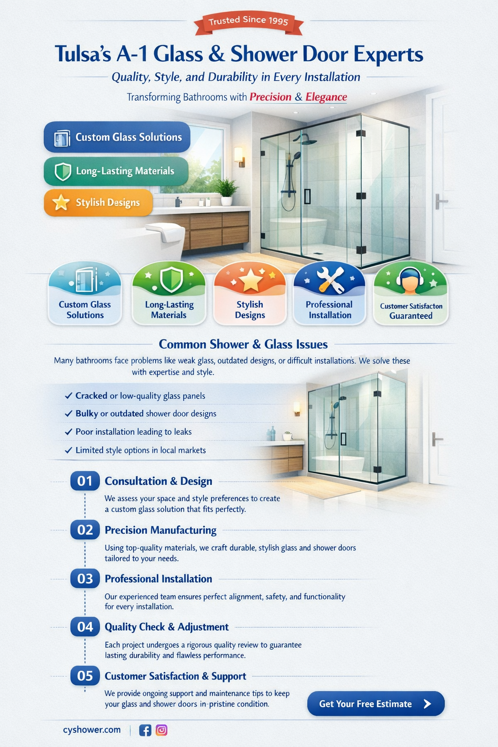 a-1 glass and shower door tulsa
