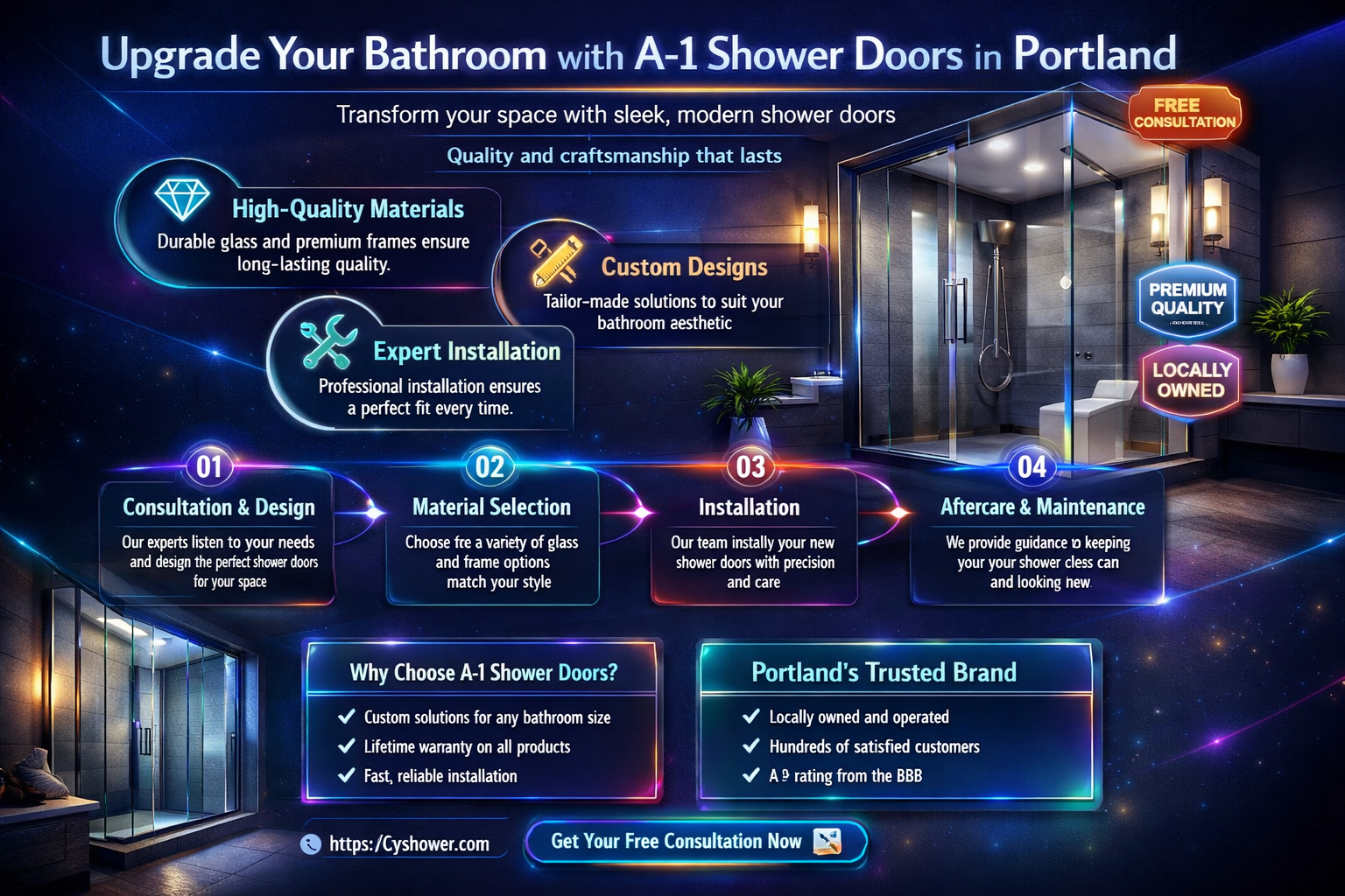 a-1 shower doors portland
