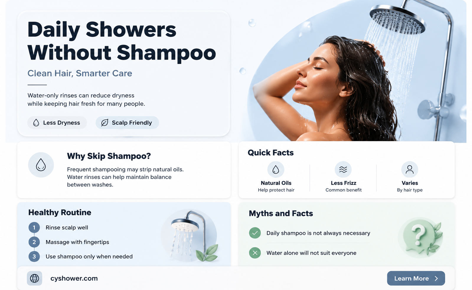 can i shower everyday without shampoo