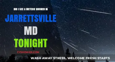 Jarrettsville MD Meteor Shower Sighting Tonight: What Did I See?
