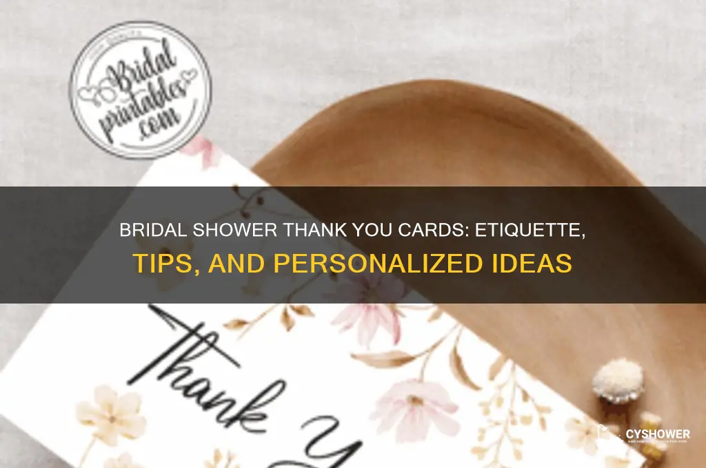 did you do bridal shower thank you cards