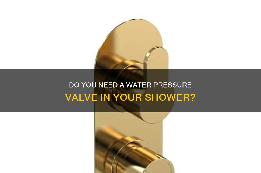 did you need a water pressure valve in shower
